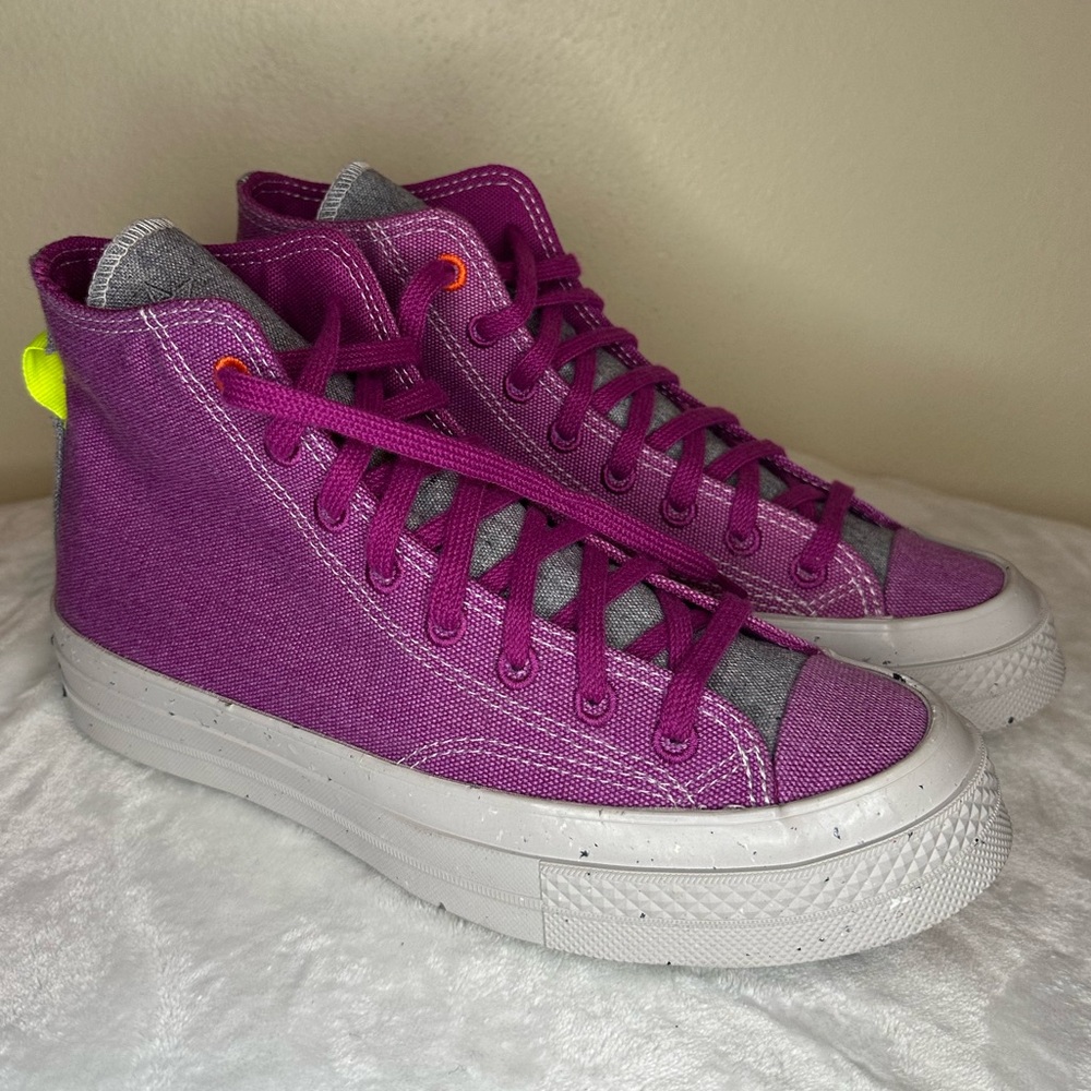 Converse Chuck 70 High Canvas Cactus Flower Purple Mens 7 Wmns 9 Skater Spring